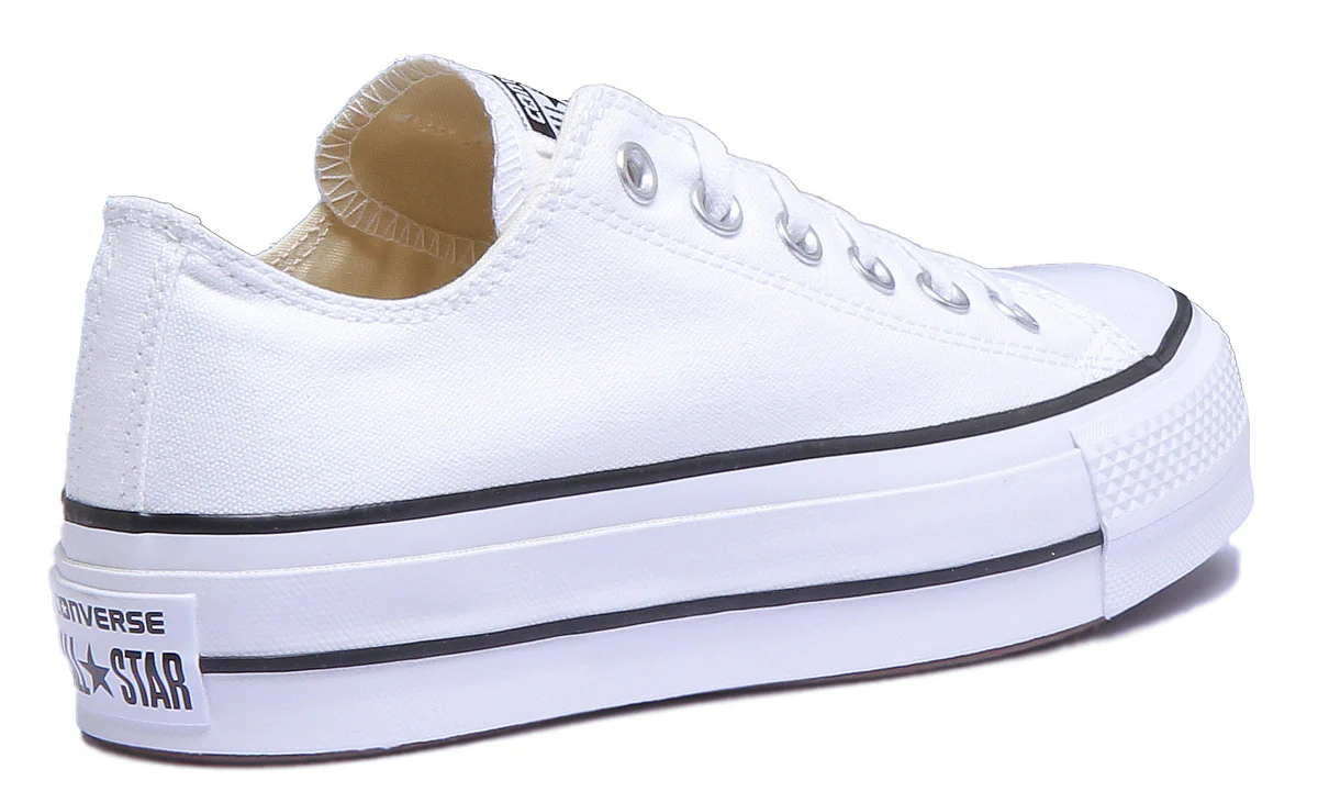 Converse 560251C CT All Star Low Platform Trainer In White Black For Women - Image 9