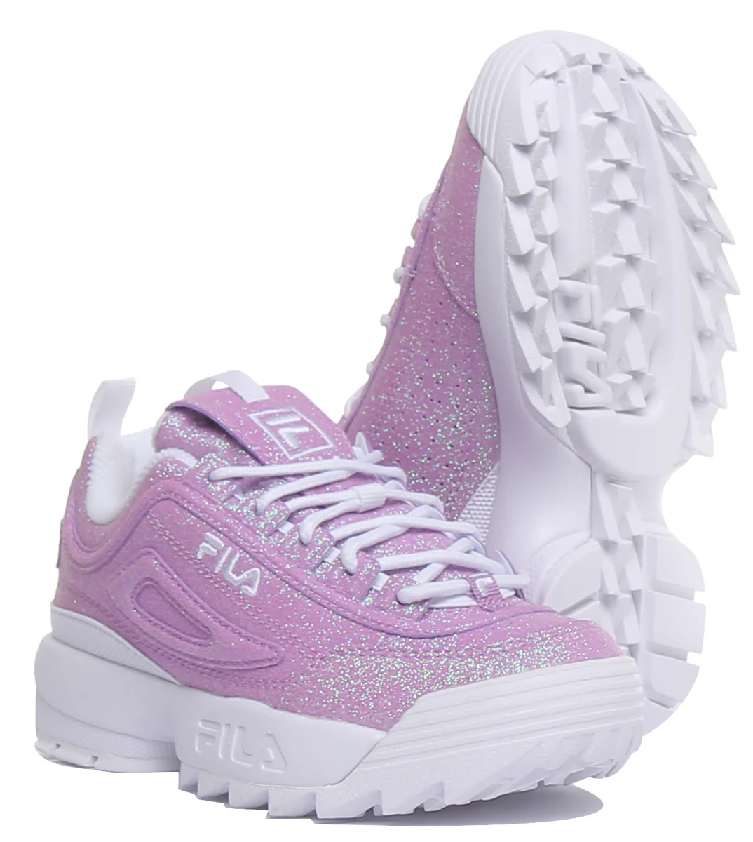 Fila Disruptor 2 Glamour In Purple For Kids - Image 3