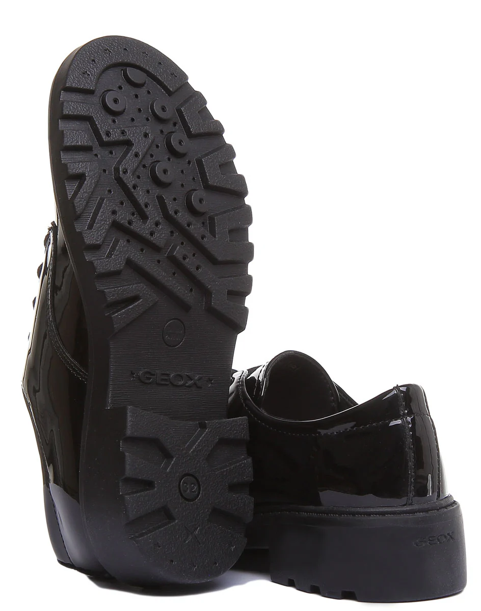 Geox J Casey In Black Patent - Image 4