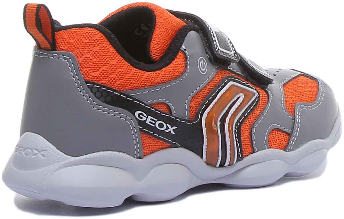 Geox J Munfrey In Grey Orange - Image 3