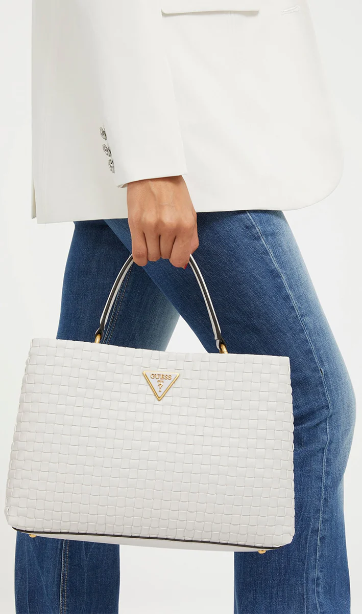 Guess Lisbet Woven handbags In Stone For Women - Image 3