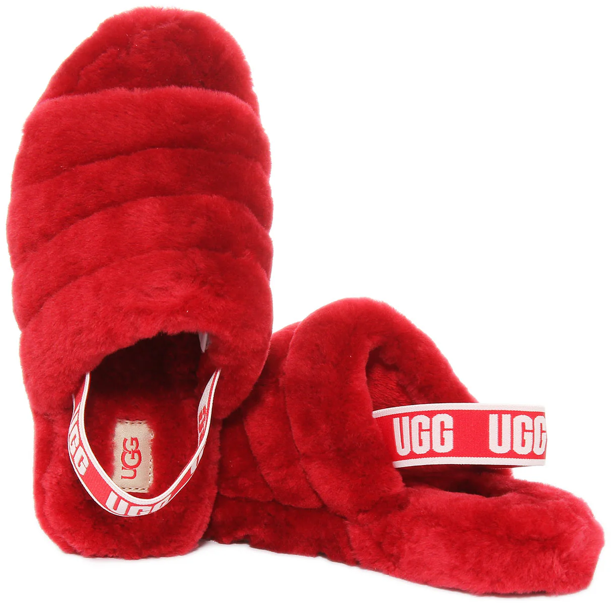Ugg Australia Fluff Yeahslide In Red For Kids - Image 4
