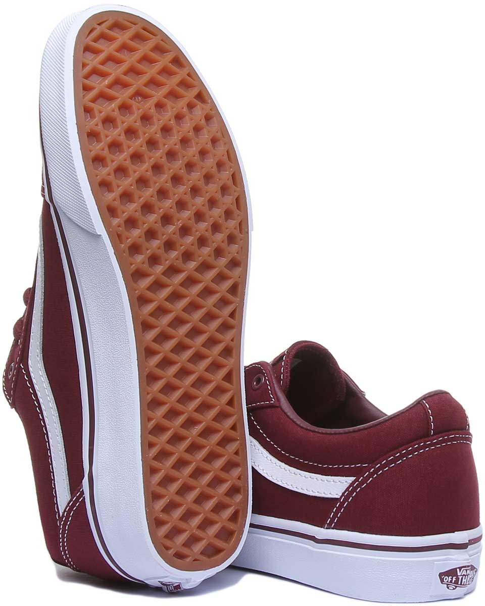 Vans Ward Canvas In Burgundy - Image 4