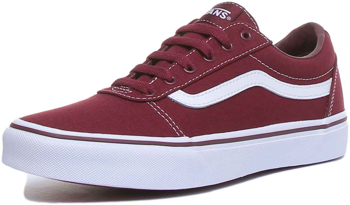 Vans Ward Canvas In Burgundy - Image 6