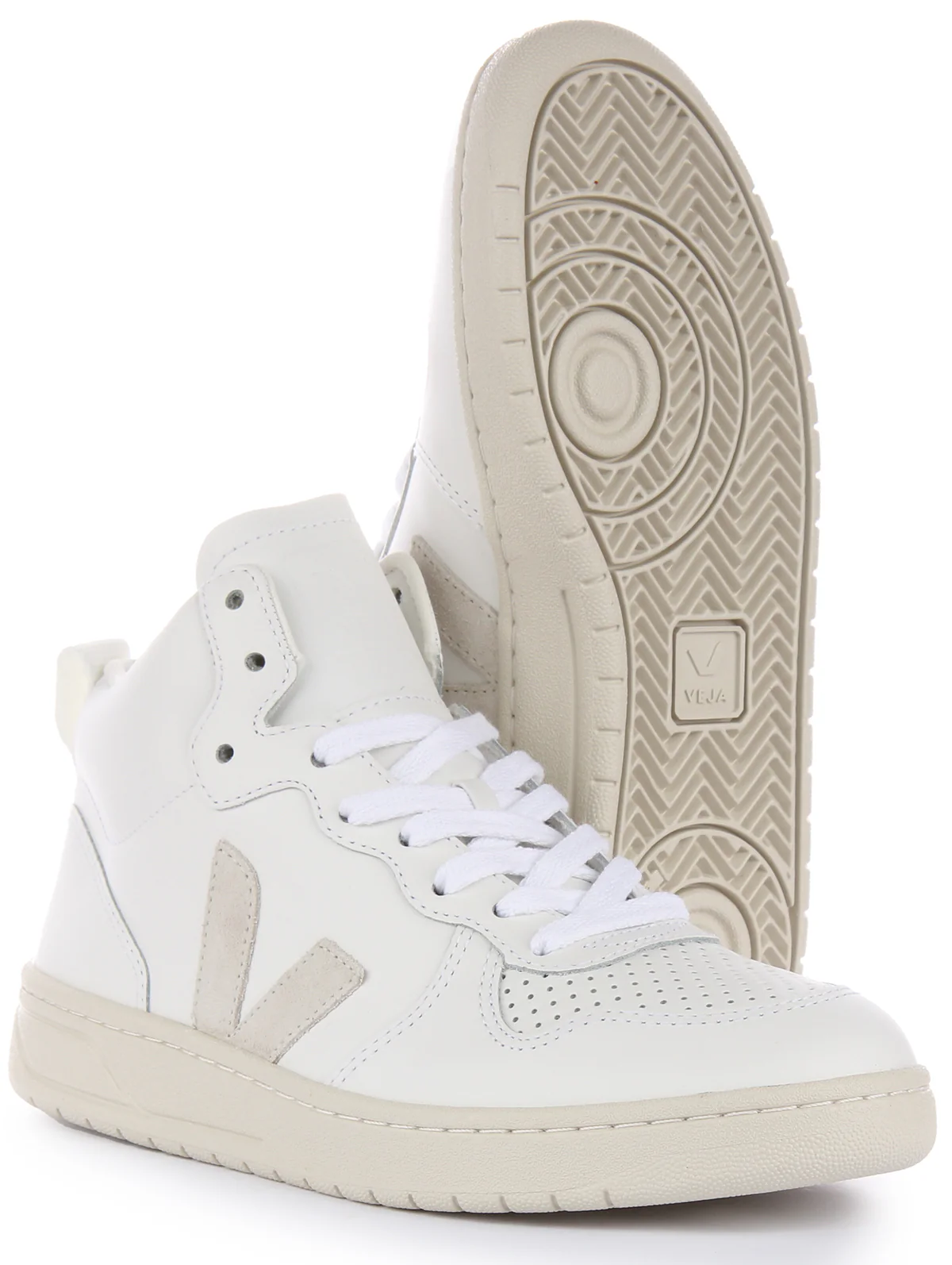 Veja V-15 Leather In Natural For Women - Image 5